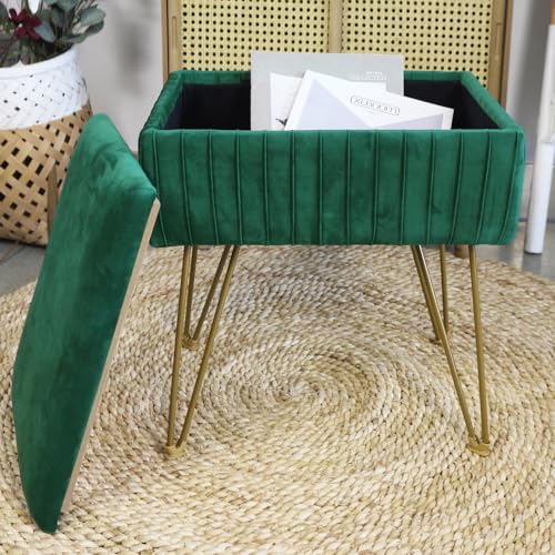 White Velvet Vanity Stool with Back I341