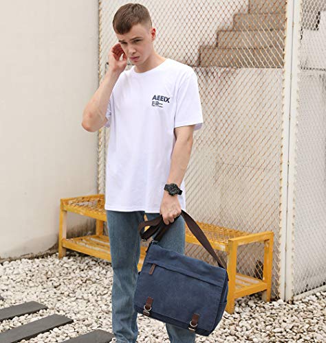 Canvas Messenger Bag for 15.6 Inch Laptop V84821