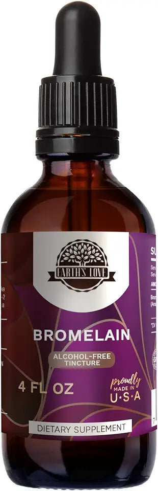 Bromelain Alcohol-Free Herbal Extract Tincture 4 Fl Oz J9832