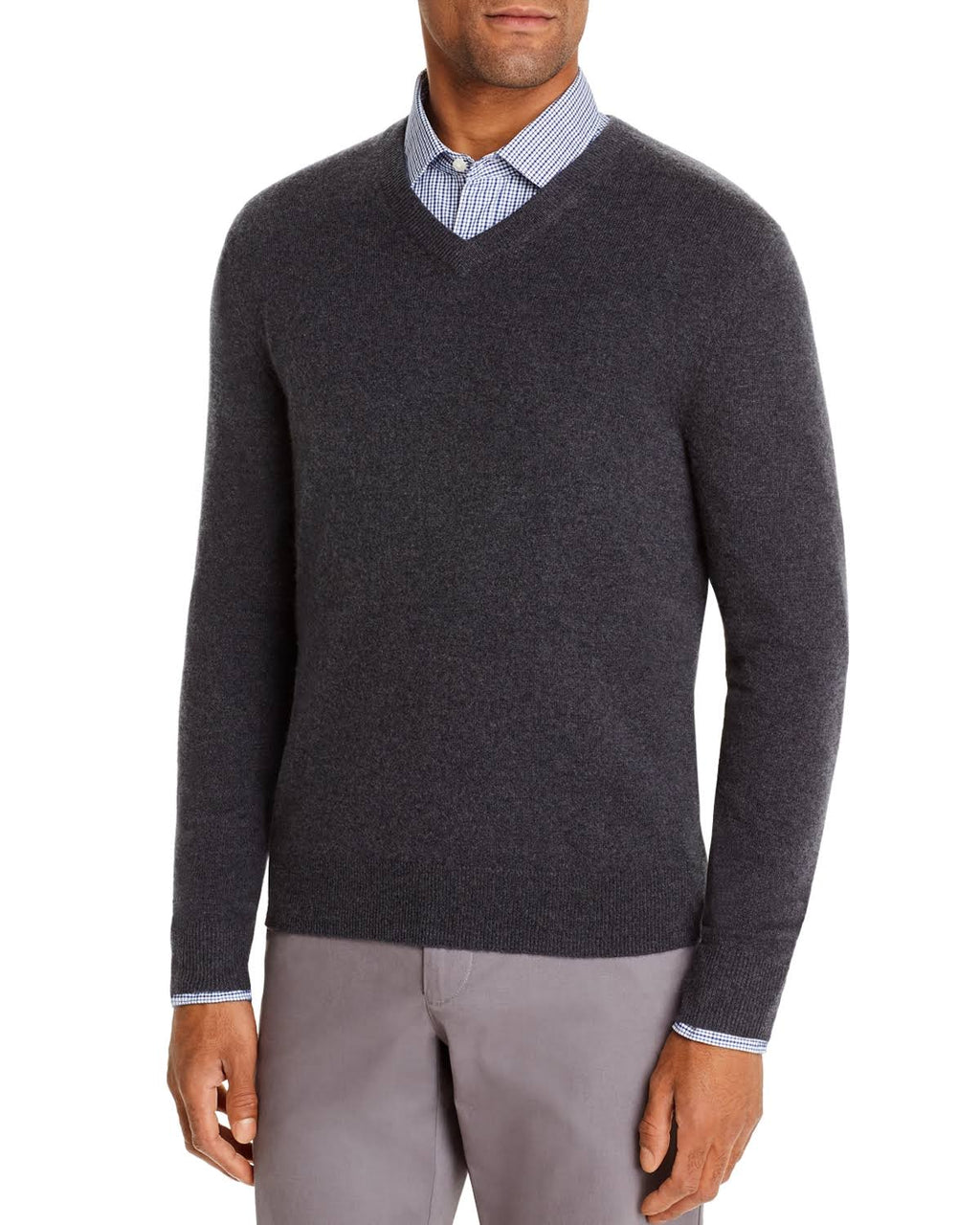 Ivory Cashmere V-Neck Sweater I447
