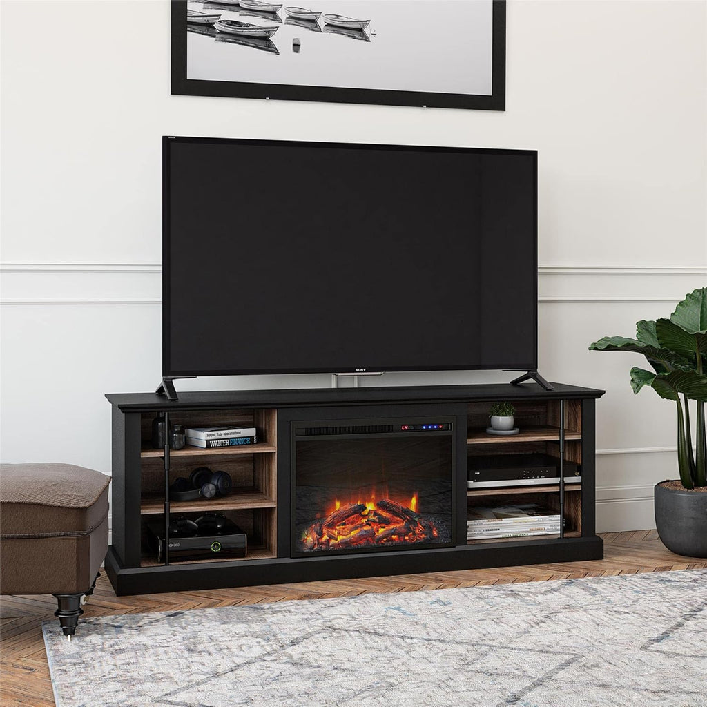 Black Fireplace Stand for TVs up to 70" J421803