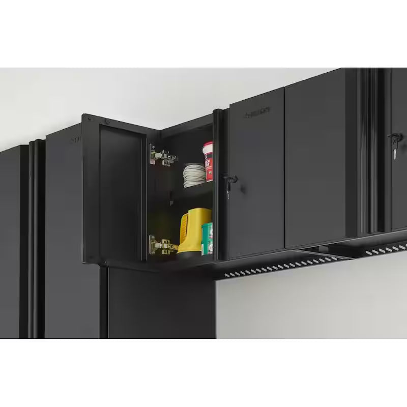 Black 24-Gauge Steel Wall Mounted Garage Cabinet E434
