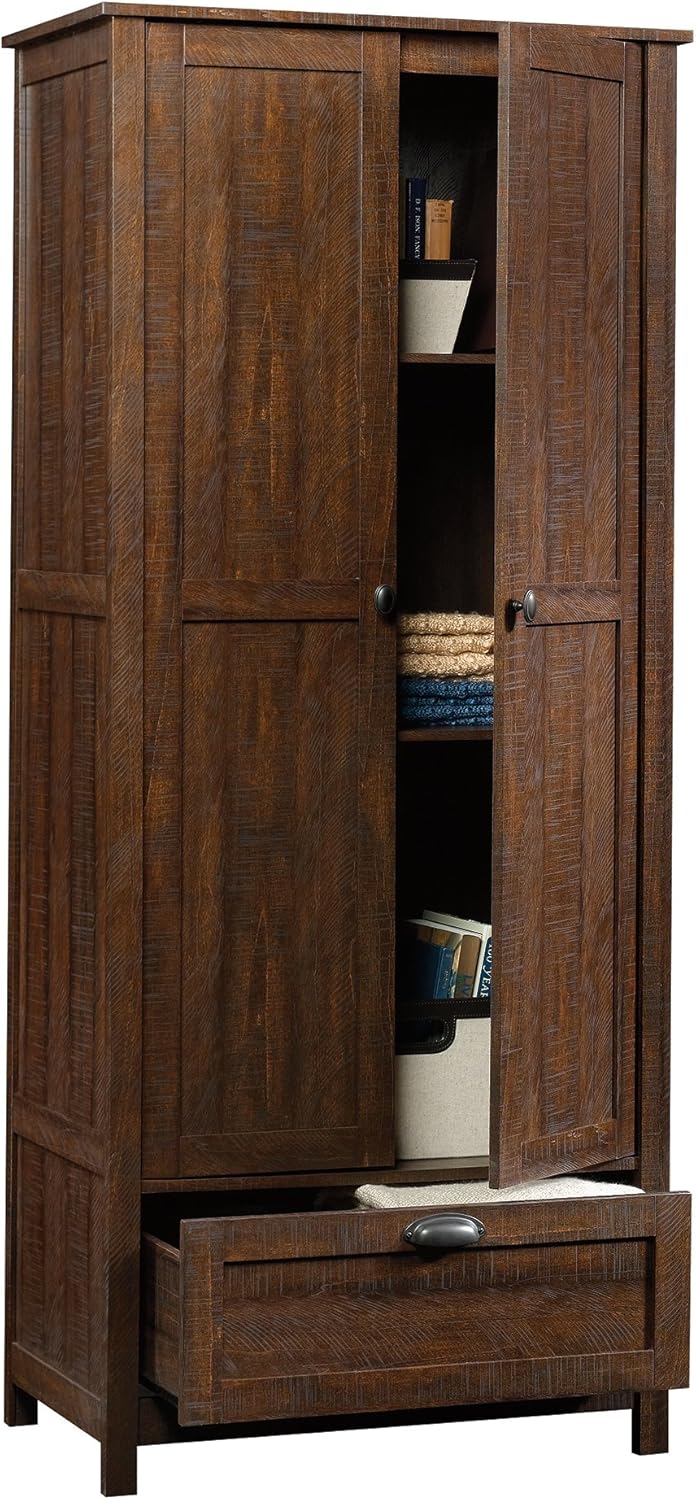Rustic Walnut Storage Cabinet C615201