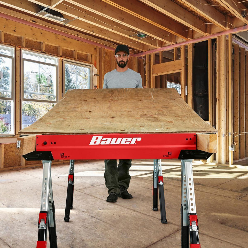 32 in. Steel Adjustable Sawhorse, 1300 lb. Capacity O290