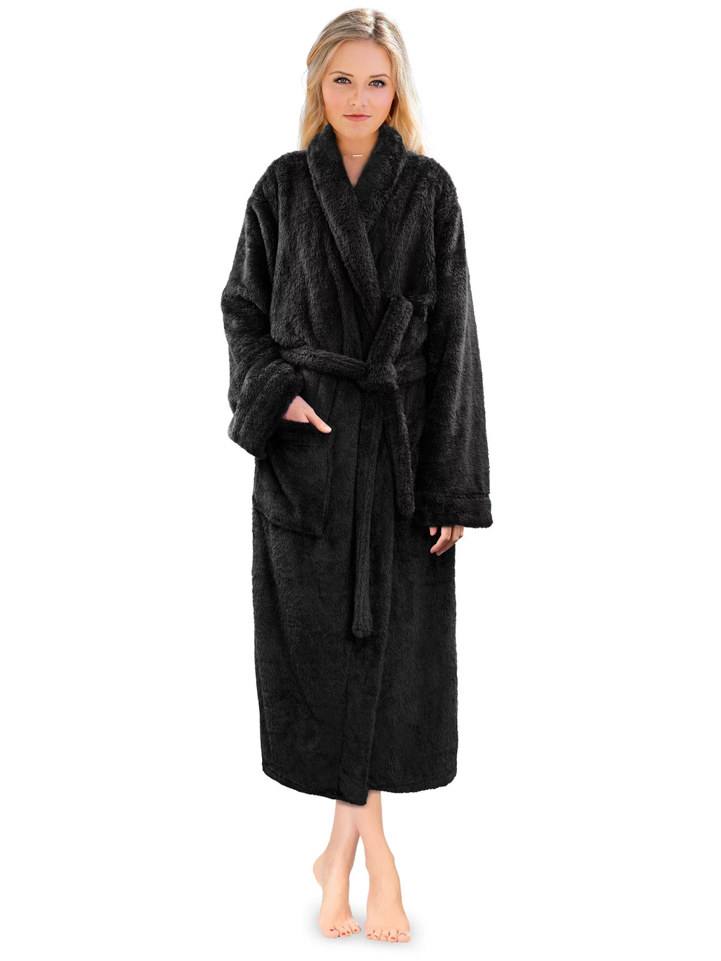 Black Fleece Sherpa Robe T40650