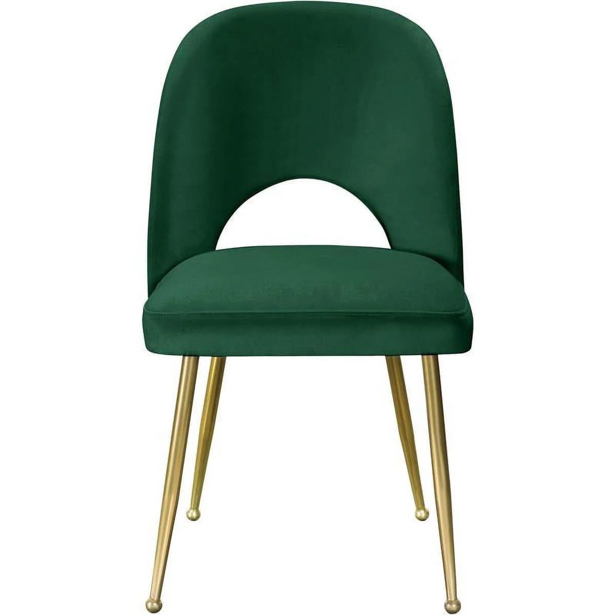 Green Velvet Dining Chair Set of 2 B6200