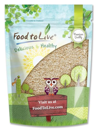 Hulled White Sesame Seeds, 1 Pound, Non-GMO, Kosher, Vegan, Unroasted, Bulk X397