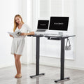 48 x 24 Inch Electric Height Adjustable Standing Desk with Black Table Top G235338