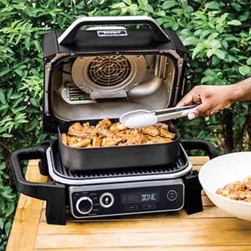 Grey 7-in-1 Outdoor Electric Grill & Smoker I978