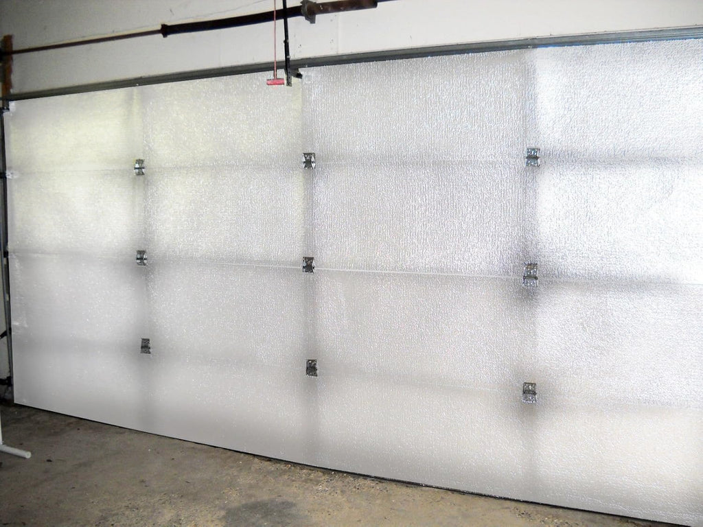 White Pre-Cut Reflective Foam Garage Door Insulation Kit S765