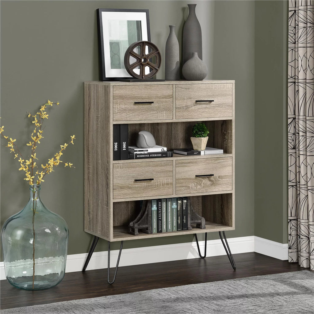 Sonoma Oak Bookcase with Bins I553