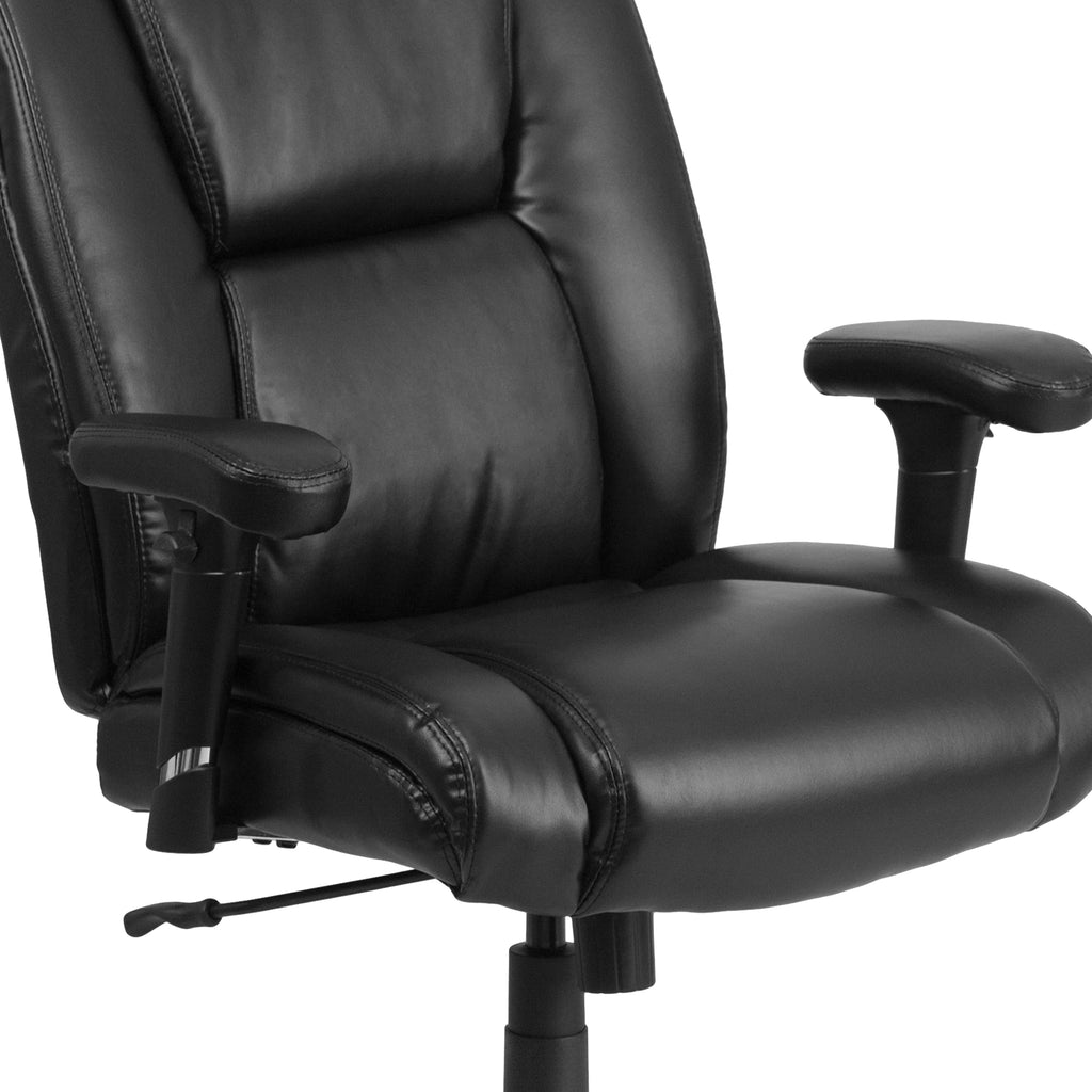 Black LeatherSoft Ergonomic Task Office Chair Q4736