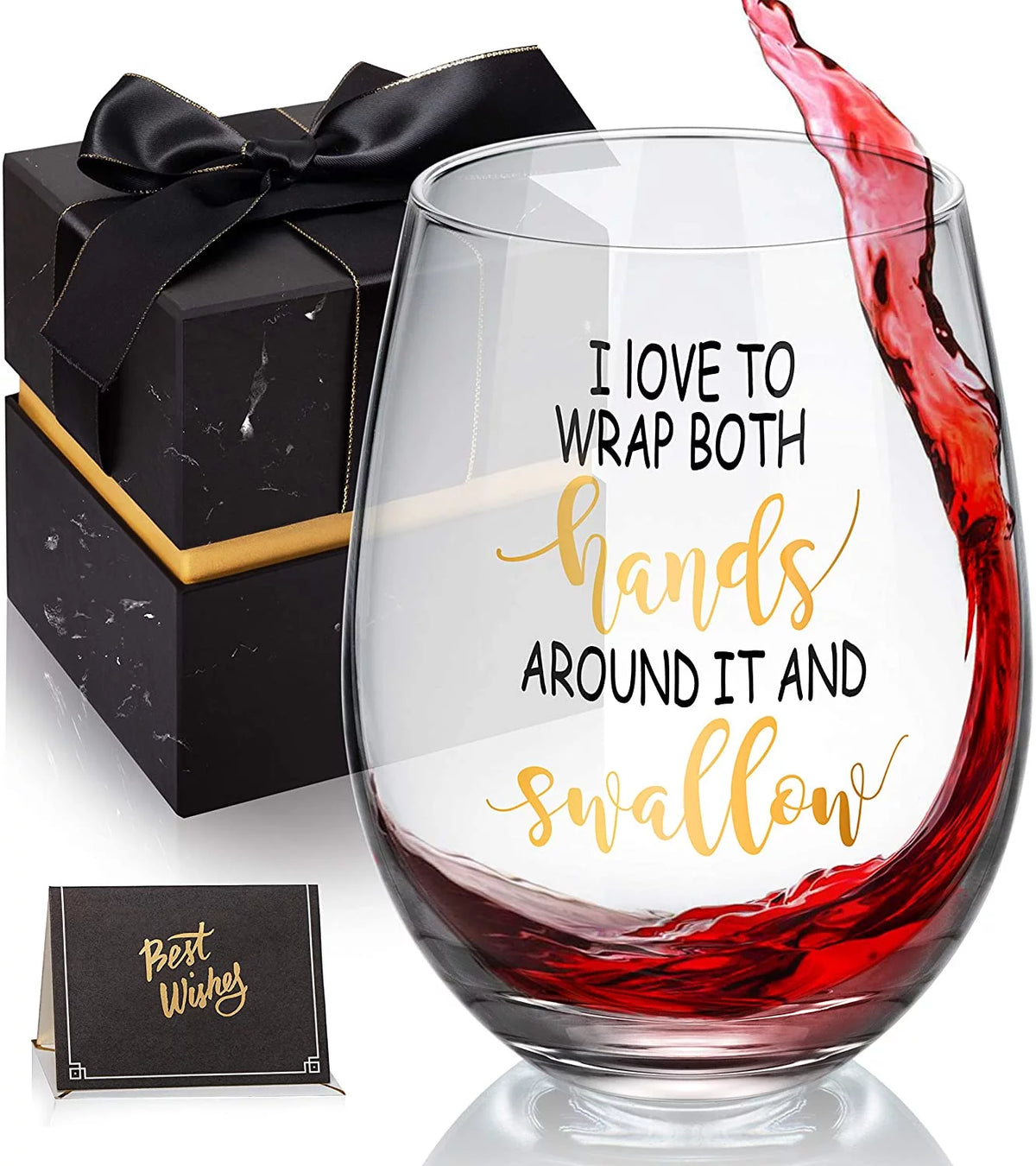 Funny Stemless Wine Glass G375