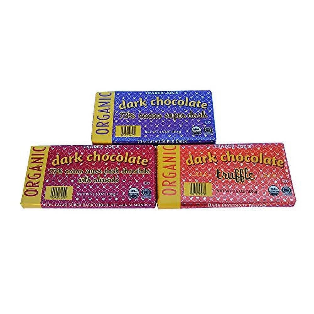 Organic Dark Chocolate 3 Bars 3.5 Oz O646265