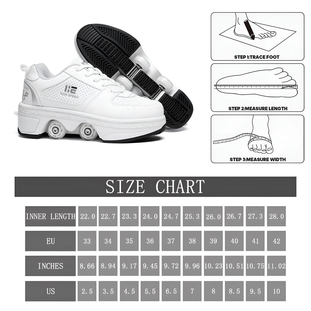 Roller Skate Shoes 2-in-1 Invisible Roller Skates Q18199