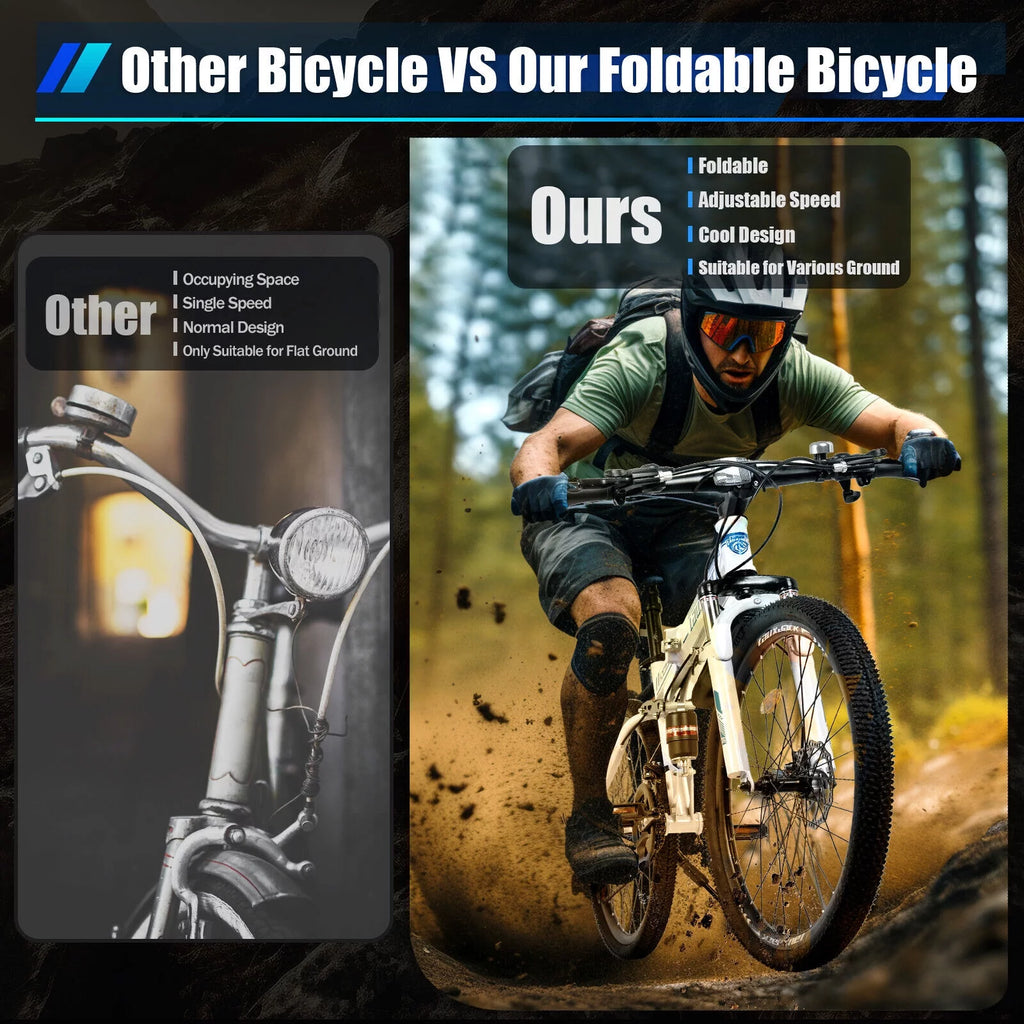26 21-Speed Folding Mountain Bike R780306