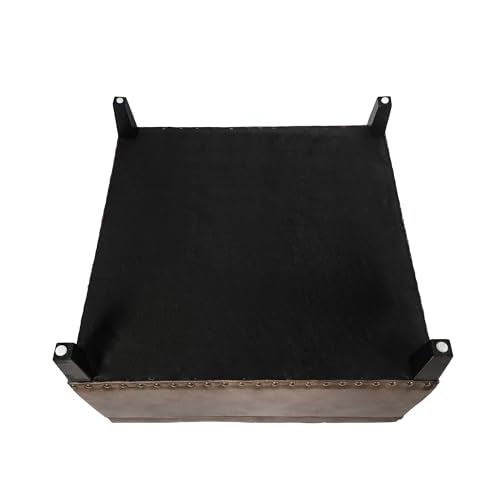 Dark Gray Fabric Storage Ottoman N505530