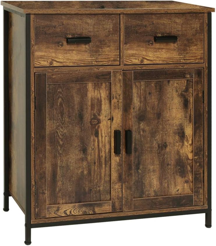 Industrial Storage Cabinet with 2 Drawers and Doors K560