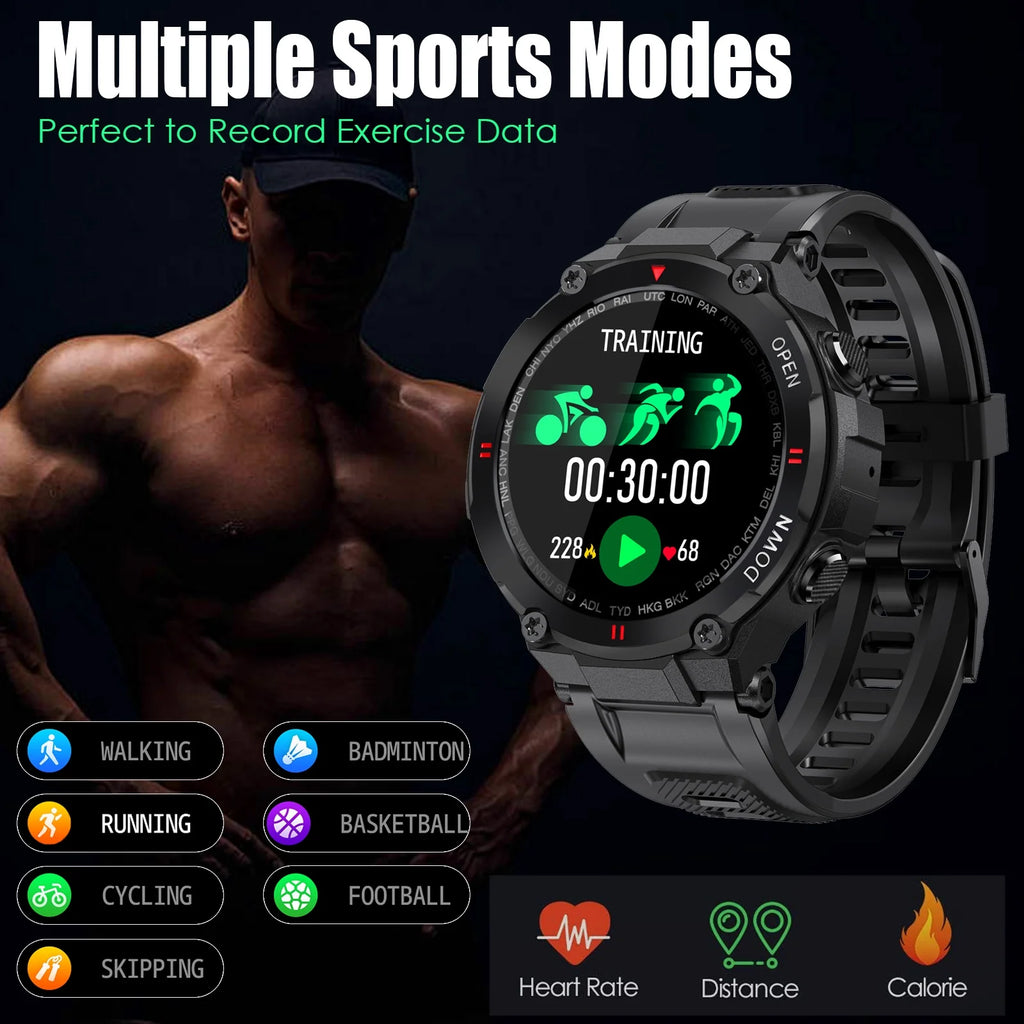 1.3'' HD Touch Screen Tactical Smartwatch K7761