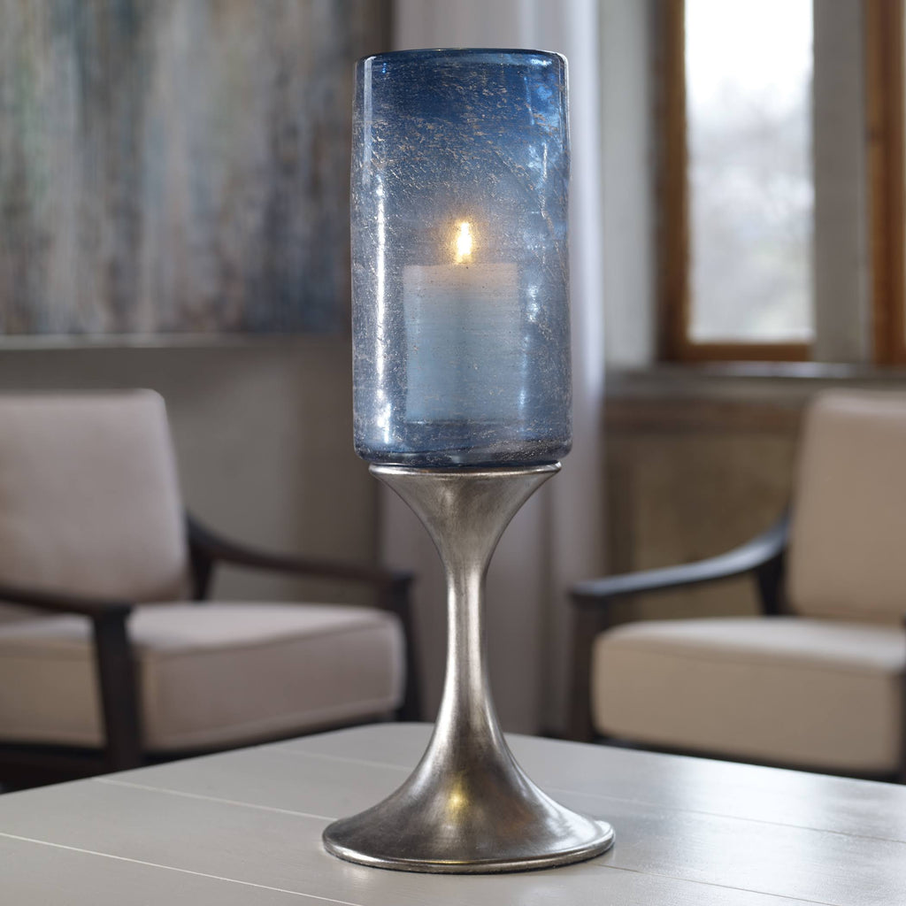 Blown Glass Candleholder V97725