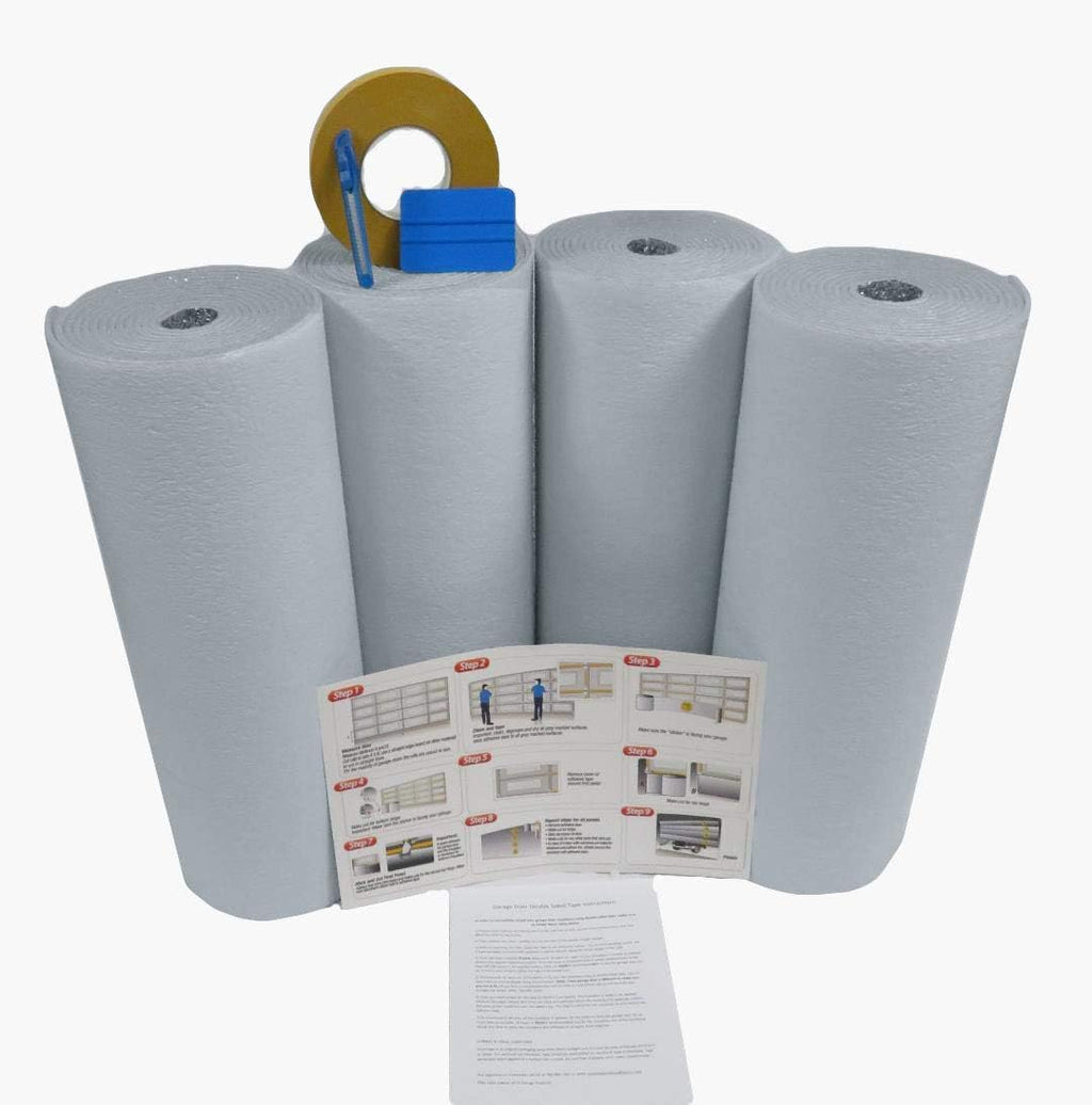 White Pre-Cut Reflective Foam Garage Door Insulation Kit S765