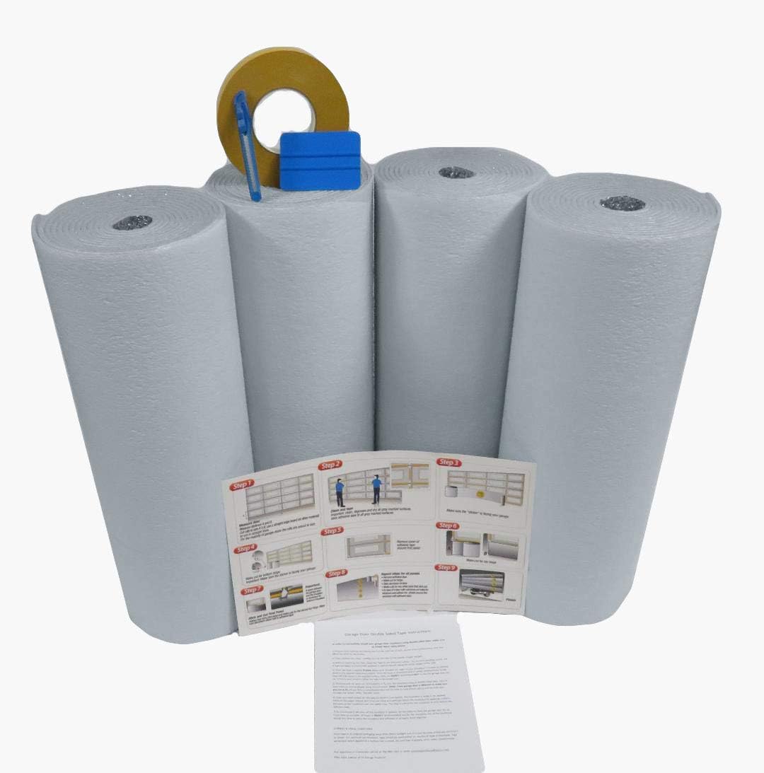 White Pre-Cut Reflective Foam Garage Door Insulation Kit S765