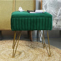 White Velvet Vanity Stool with Back I341