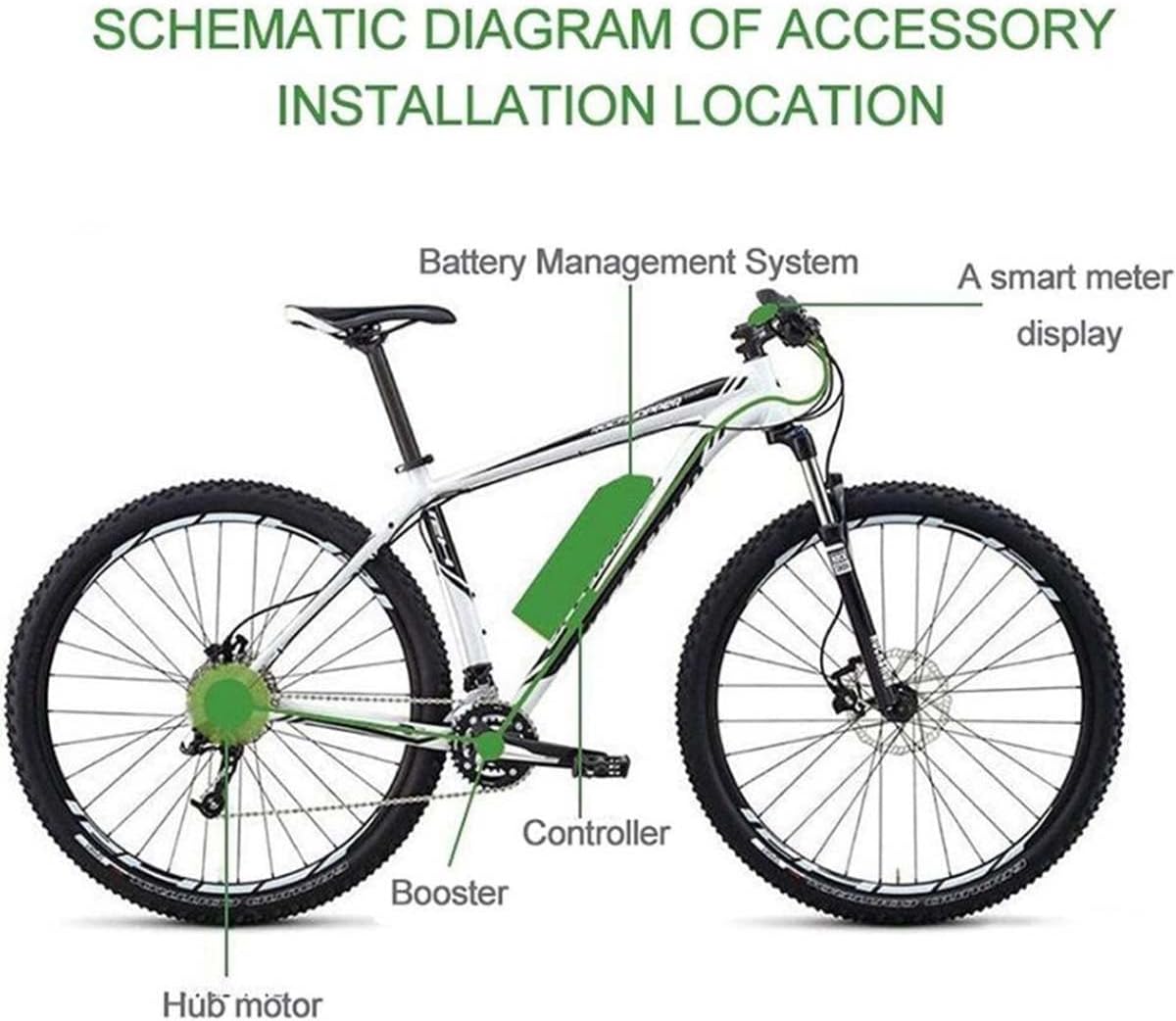 20"/24"/26"/27.5"/28"/29"/700C Front Wheel Electric Bicycle Hub Motor Conversion Kit with LCD3 Display C18474
