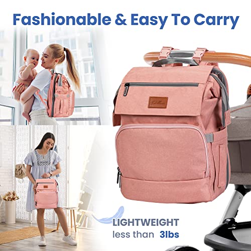 Gray Baby Diaper Bag Backpack with Changing Pad W61079