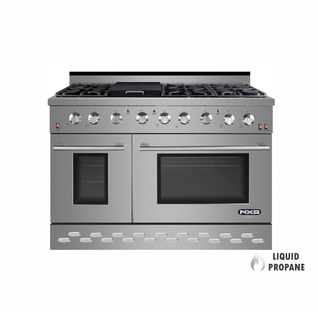 48" Stainless Steel Propane Gas Range with Convection Oven M92195