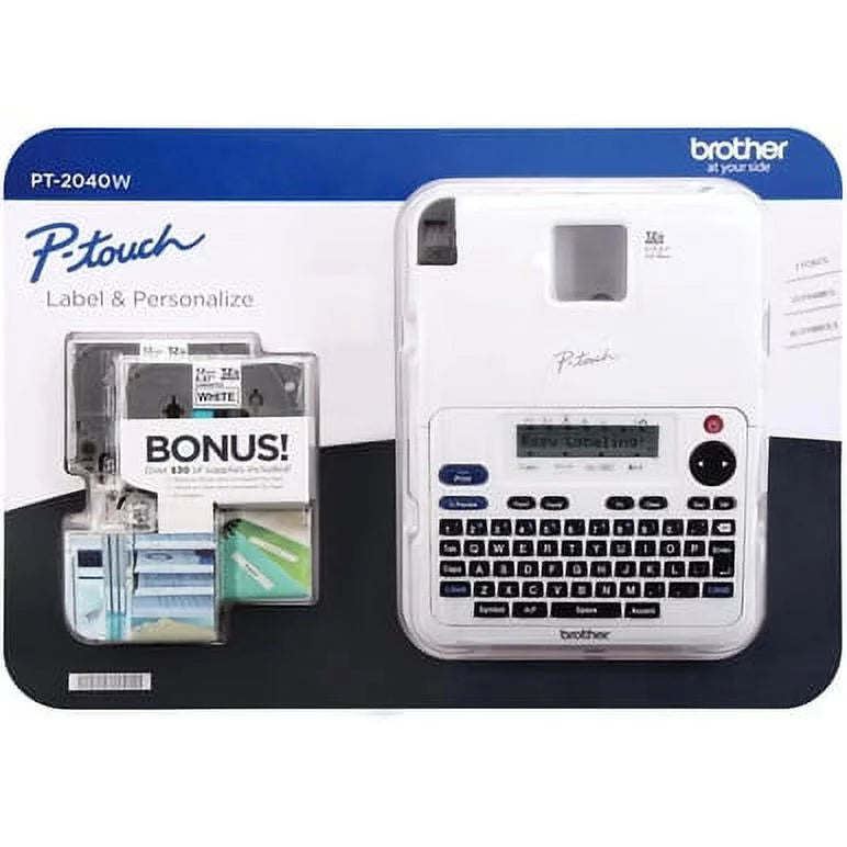 White Labeler Maker with 2 Label Tapes & AC Adapter Z831