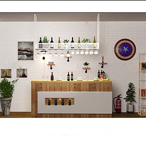 Hanging Wine Rack, 1-layer Wrought Iron Shelving N60192
