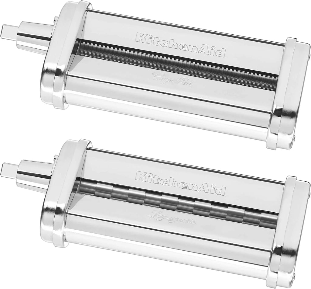 White Pasta Press Attachment with 6 Interchangeable Pasta Plates I2103