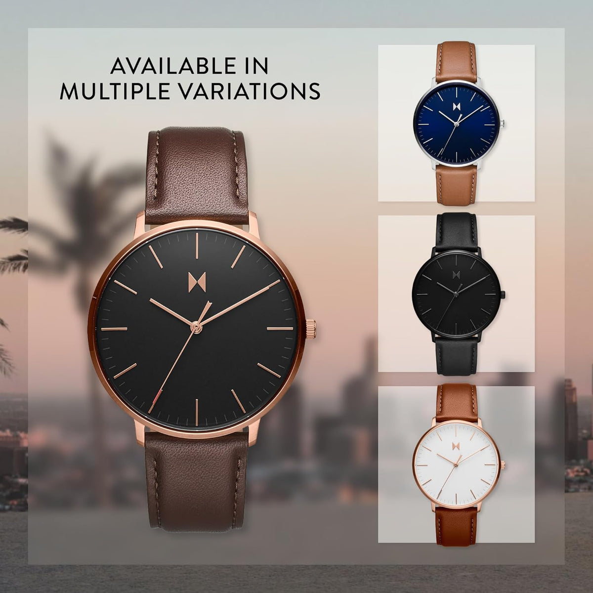 Slim Analog Watch - Minimalist, Water Resistant 3 ATM/30 Meters Dress Watch - Japanese Quartz Wristwatch - 42mm O623460