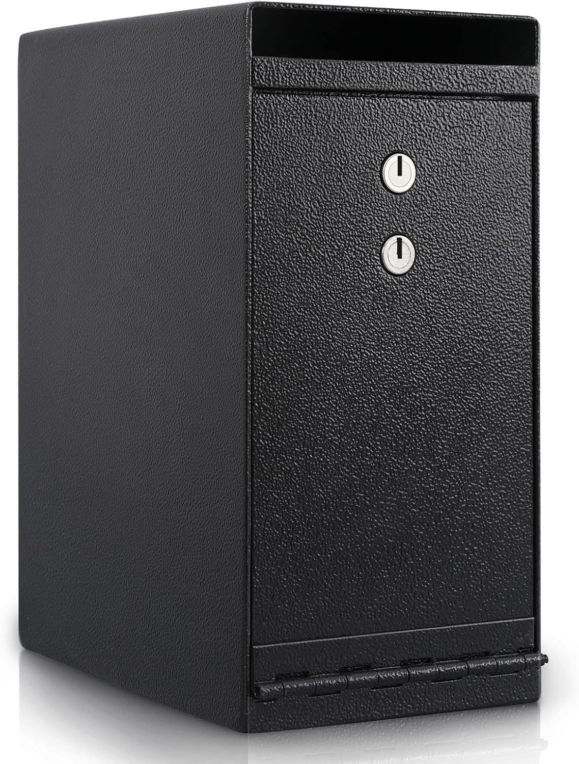 Dual Key Lock Anti-theft Drop Slot Steel Safe, Matte Black J608