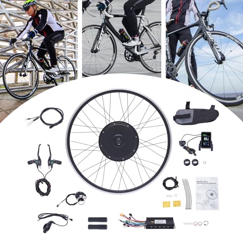 48V 1000W 700C 28"/29" Front/Rear Wheel Electric Bicycle Hub Kit with LCD Display & PAS K525