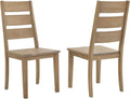 Rustic Brown 2-Piece Ladder Back Dining Chair Set L538