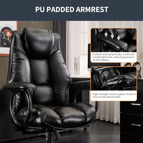 Dark Brown High Back Ergonomic PU Leather Office Chair D2528