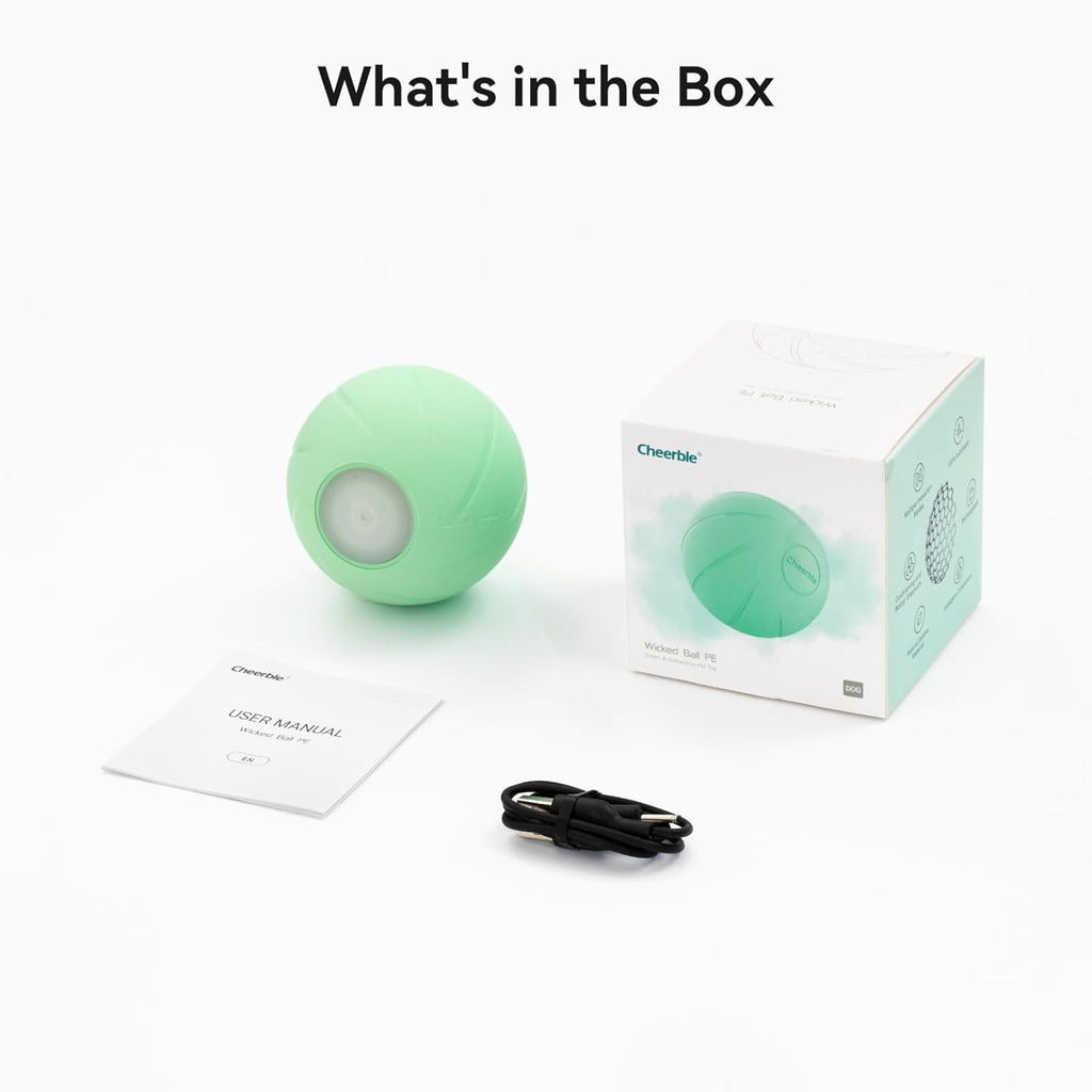 Smart Interactive Dog Toy, Automatic Moving Bouncing Rotating Ball with Lights M772