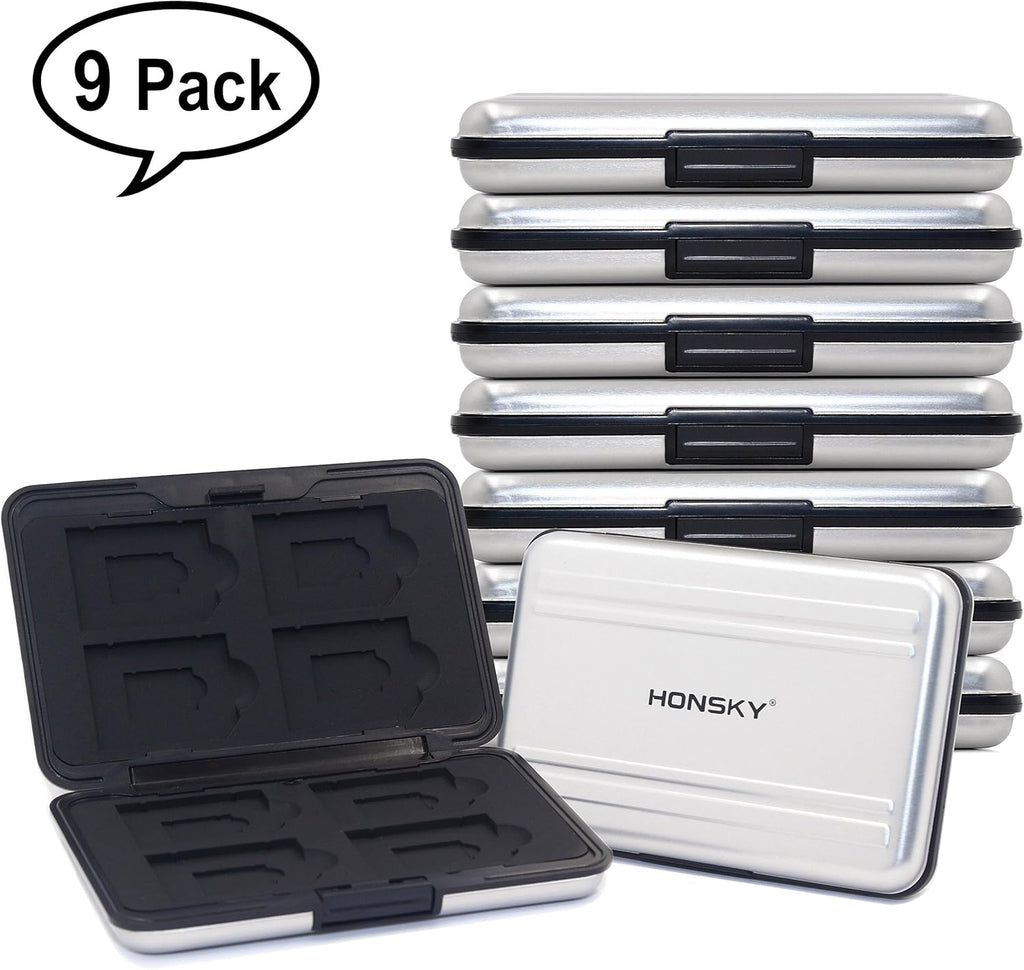 Aluminum Water Resistant Memory Card Carrying Case Organizer D5822