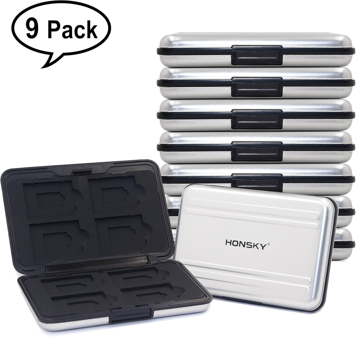 Aluminum Water Resistant Memory Card Carrying Case Organizer D5822