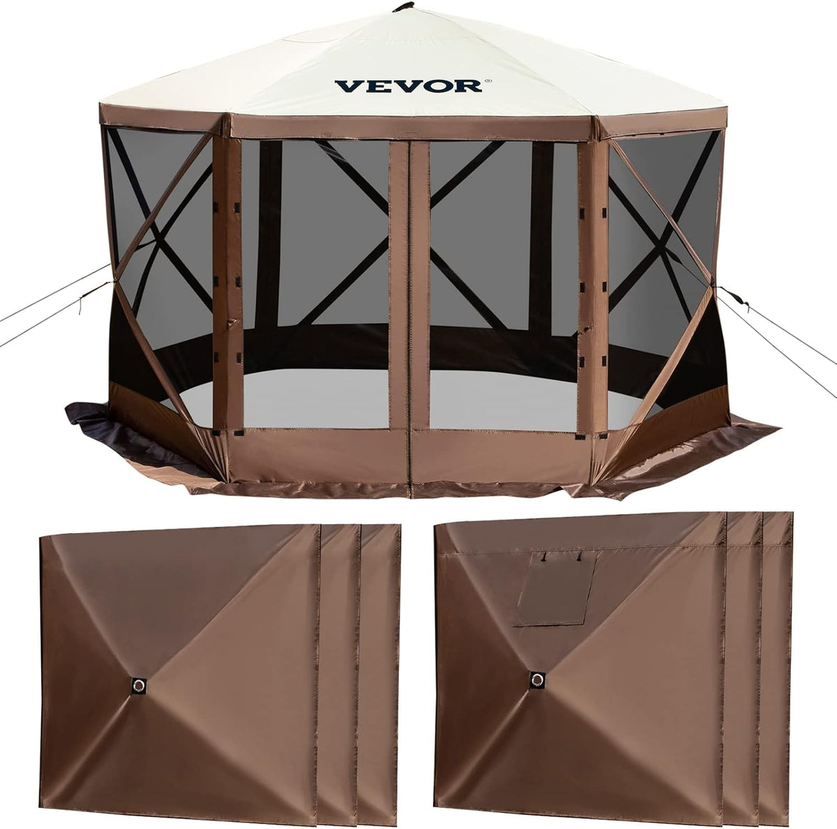 12x12 Foot Pop up Canopy Gazebo with Mesh Window and Carry Bag S17219