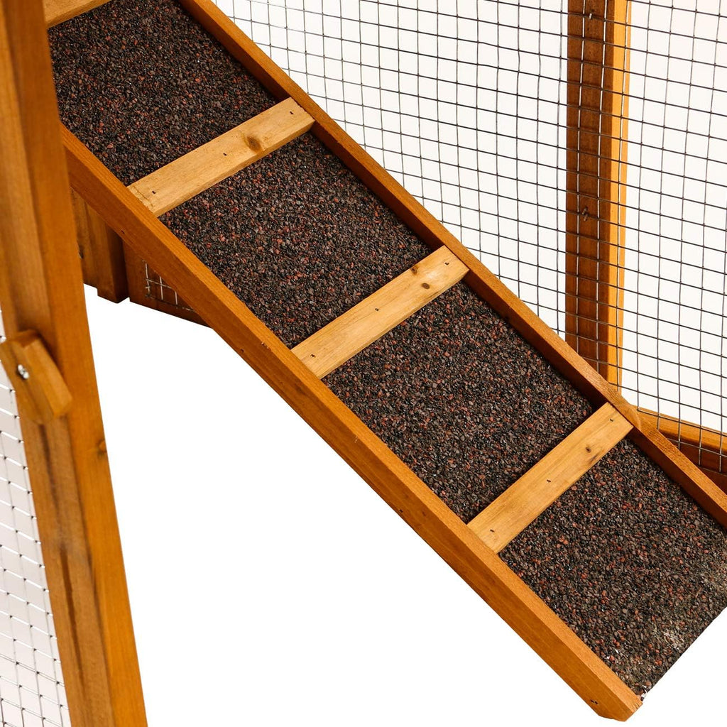 Large Wooden Outdoor Chicken Coop with Removable Tray & Ramp R272925