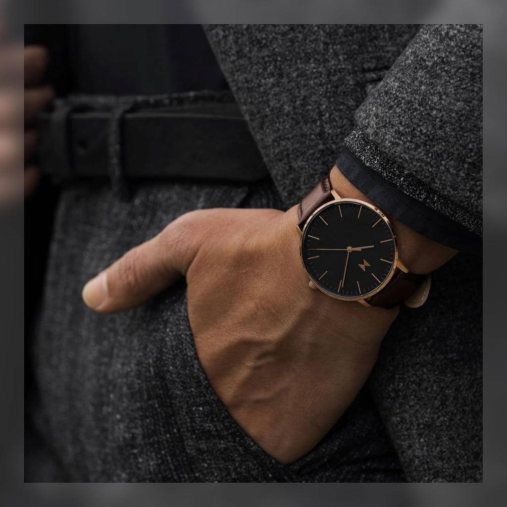 Slim Analog Watch - Minimalist, Water Resistant 3 ATM/30 Meters Dress Watch - Japanese Quartz Wristwatch - 42mm O623460