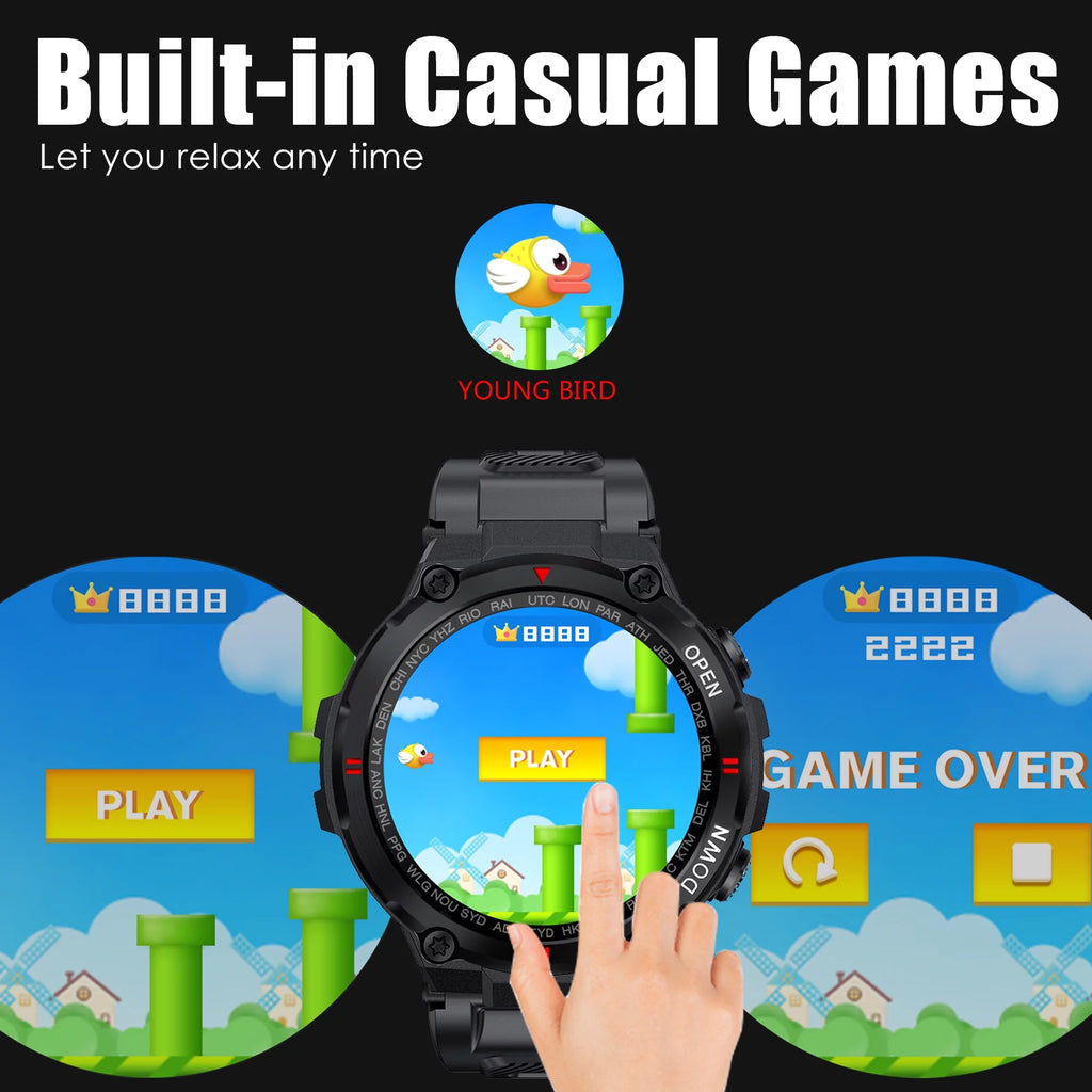 1.3'' HD Touch Screen Tactical Smartwatch K7761