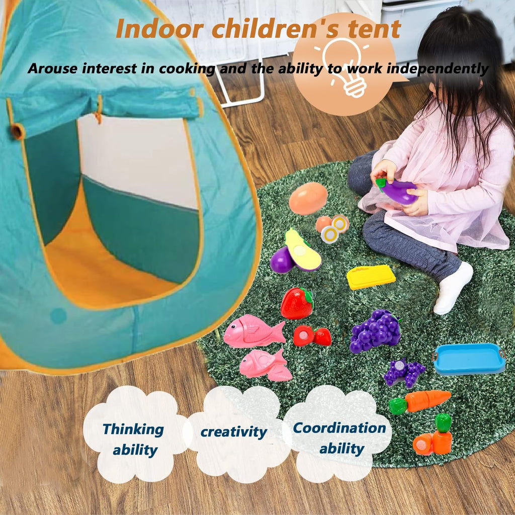 21 Pcs Pop Up Kids Play Tent Z139269