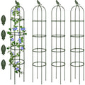 White 4 Pack 6 ft Metal Garden Obelisk Trellis V14849