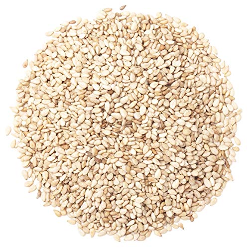 Hulled White Sesame Seeds, 1 Pound, Non-GMO, Kosher, Vegan, Unroasted, Bulk X397