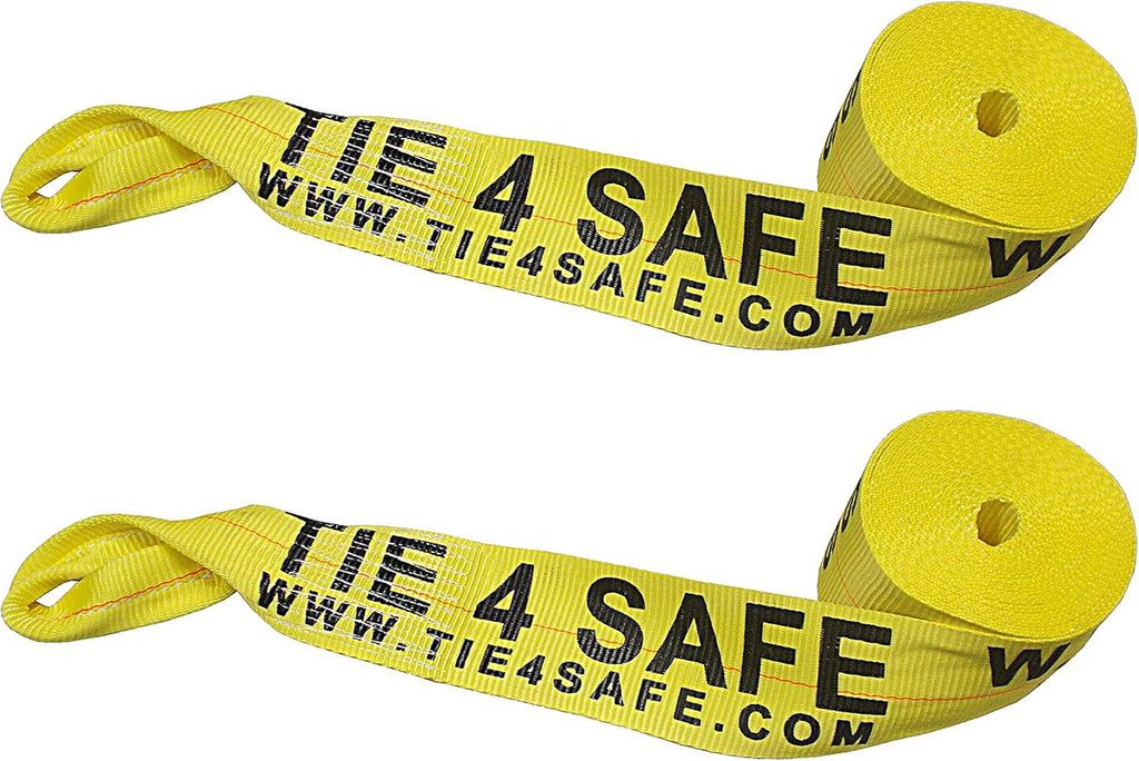 4 Pack Red Heavy Duty Winch Strap Tie Down L6771