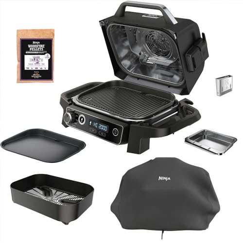 Grey 7-in-1 Outdoor Electric Grill & Smoker I978